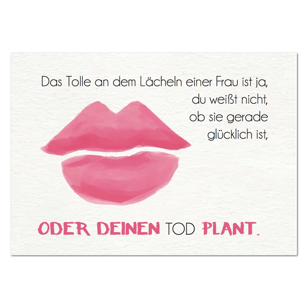 Postkarte "Das Lächeln einer Frau" | Rabenmütter Verlag
