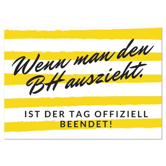 Postkarte Wenn man den BH auszieht | Rabenmütter Verlag